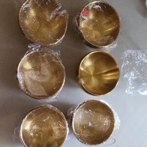 Gold Aluminum Food Prep Bowls - Set of 6